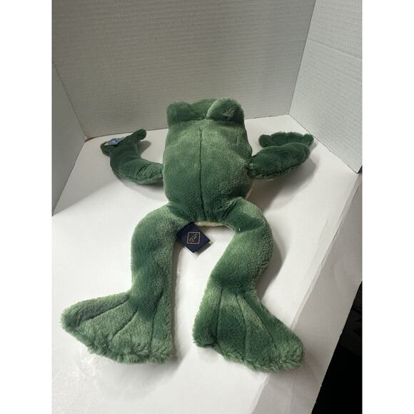 Vintage The Petting Zoo Plush Frog Green 18” Stuffed Animal Toy w/ Tag - Picture 2 of 6